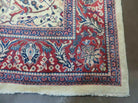 10' X 14' Vintage Hand Knotted Made Indian Agra Wool Rug Vegetable Dyes Ivory - Jewel Rugs