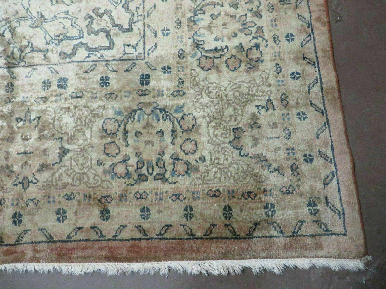 9' X 12' Antique Hand Knotted Made Indian Shiny Wool Rug Floral - Jewel Rugs