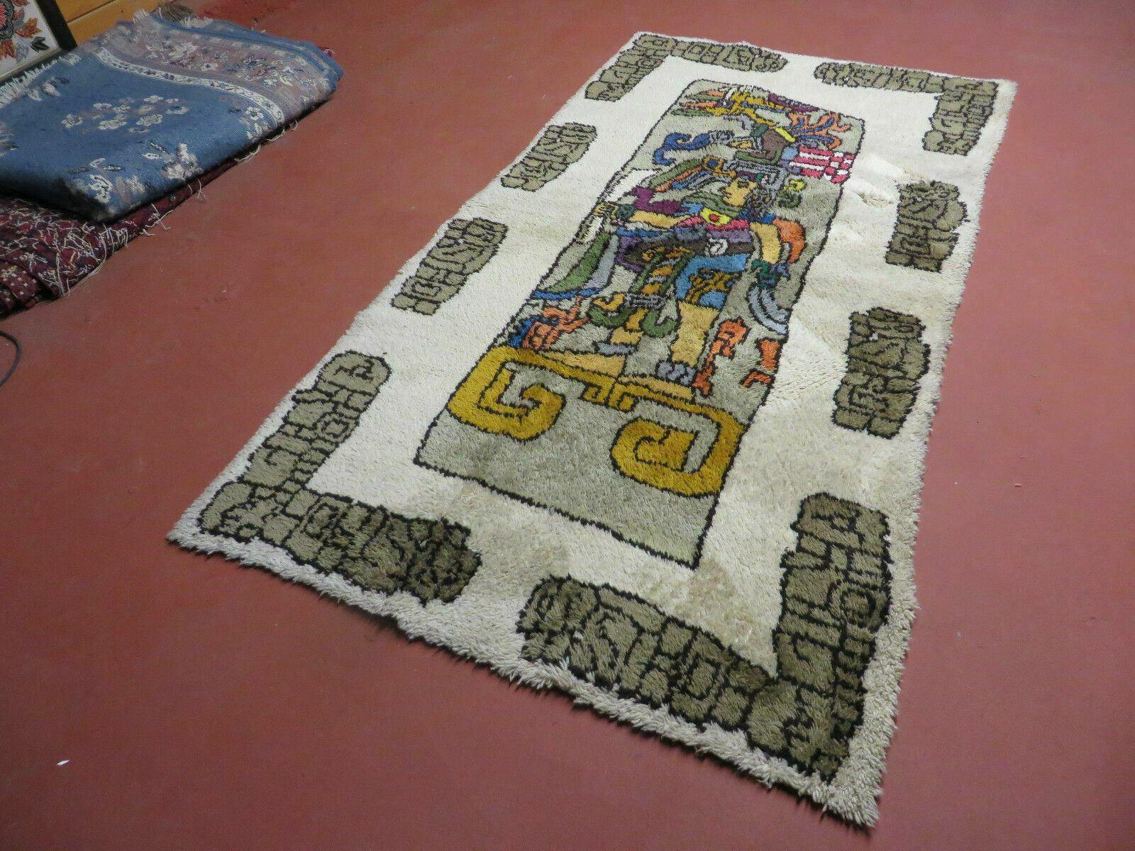 4' X 7' Vintage Handmade Knotted Tribal Nomadic Shag Wool Rug Carpet Prince - Jewel Rugs