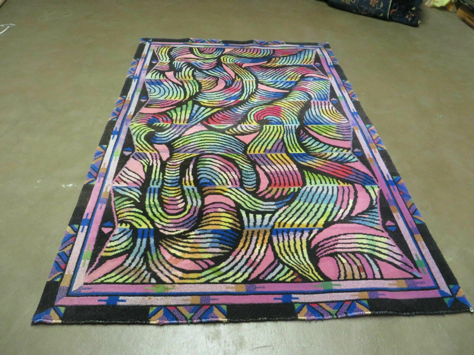 4' X 6' Modern Tibetan Nepal Art Deco Chinese Hand Knotted Wool Rug Abstract Nice - Jewel Rugs