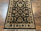 Vintage Indo Mahal Runner Rug 2' 7" x 8' 3", Black Beige Green Runner, Oriental Runner Rug, Hallway Rug, Hand Knotted Wool Rug, 8ft Runner - Jewel Rugs