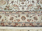 10' X 14' Vintage Handmade Pakistani Wool Silk Rug Carpet Ivory Nice - Jewel Rugs