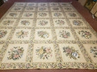 9' X 12' Handmade French Aubusson Savonnerie Garden Design Needlepoint Rug Nice - Jewel Rugs