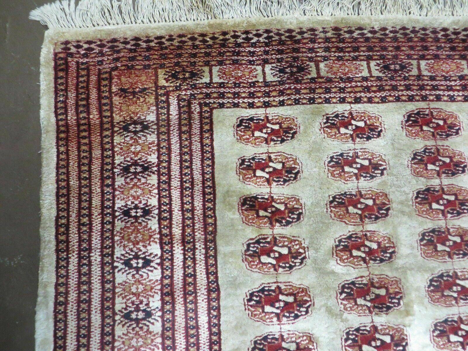 4' X 6' Vintage Handmade Pakistan Bokhara Turkoman Balouchi Silk Rug Nice # 61 - Jewel Rugs