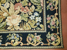 6' X 9' Vintage Handmade English Design Needlepoint Wool Rug Flat Weave Nice - Jewel Rugs