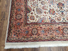 6x9 Top Quality Handmade Wool Area Rug Floral Allover Carpet Veg Dyes Beige - Jewel Rugs