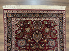 Persian Rug 4x6, Wine Red Persian Mashad Oriental Carpet, Floral Allover, Dated Signature, Hand Knotted Vintage Rug, Wool Rug 4 x 6, Entryway Rug - Jewel Rugs