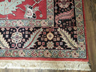 10' X 14' Vintage Hand Made Turkish Wool Rug Carpet Red Black Hand Knotted Nice - Jewel Rugs