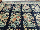 9' X 12' Handmade Chinese Oriental Floral Garden Wool Rug 160 Lines Plush Pile - Jewel Rugs