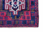 3' X 4' 9" Vintage Handmade Tribal Wool Rug Balouchi Rug Afghan Rug Red Beige - Jewel Rugs