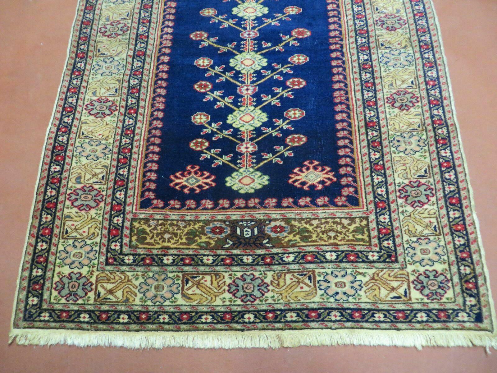 3' X 4' Semi Antique Handmade Turkish Prayer Kaisery Wool Rug Nice - Jewel Rugs