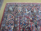 9' X 12' Handmade India Floral Oriental Wool Rug Red Hand Knotted Carpet Nice - Jewel Rugs