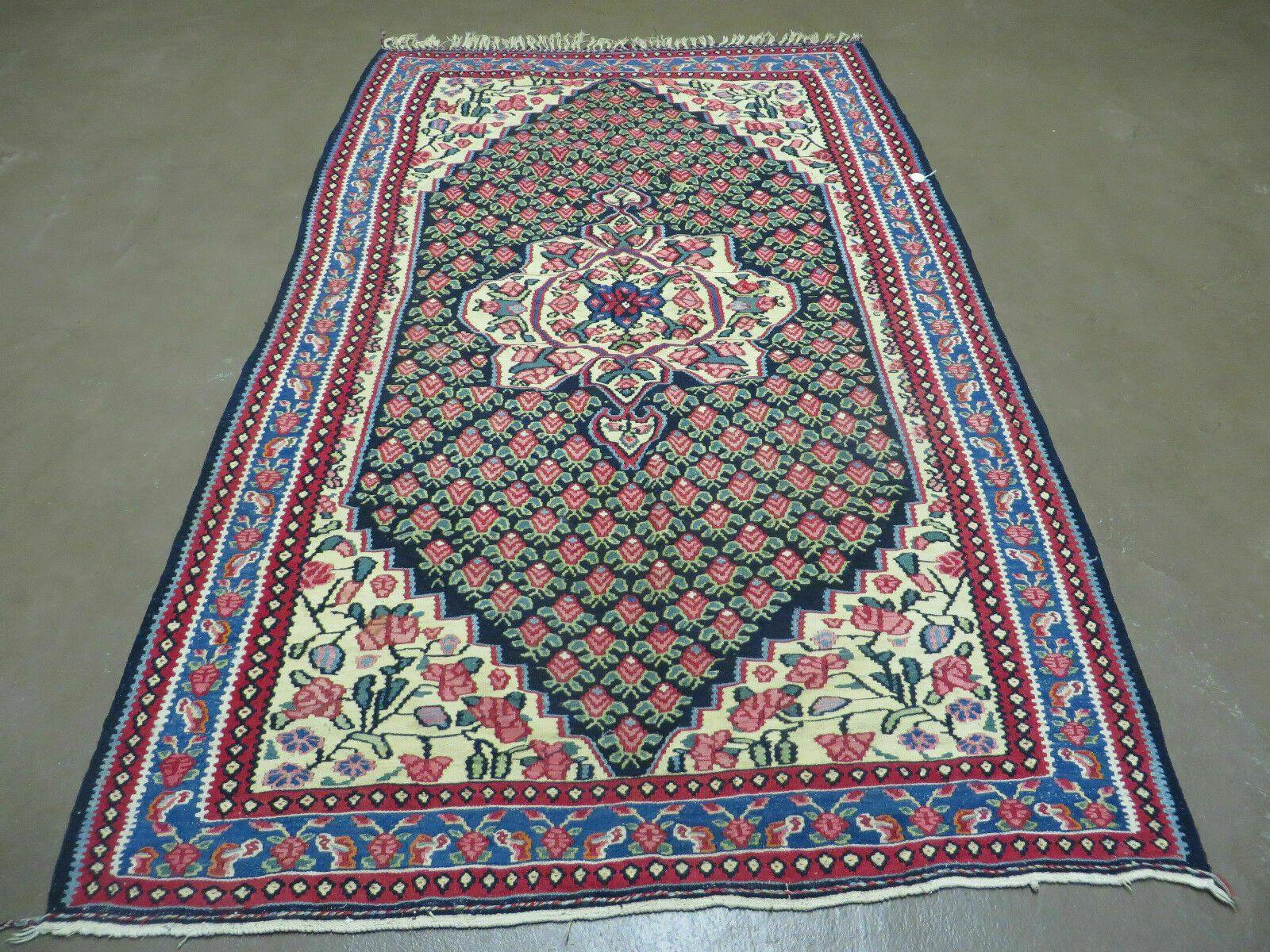 4' X 6' Vintage Handmade Turkish Flat weave Rug Tribal - Jewel Rugs