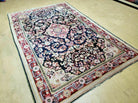 4' X 6' Antique Handmade India Floral Oriental Wool Rug Carpet Organic Blue - Jewel Rugs