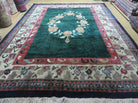 8' X 11' Modern Handmade India Tibetan Wool Rug Decorative Green Nice - Jewel Rugs