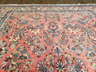 7' X 9' Handmade Knotted India Floral Wool Rug Hand Knotted Carpet Coral Red - Jewel Rugs