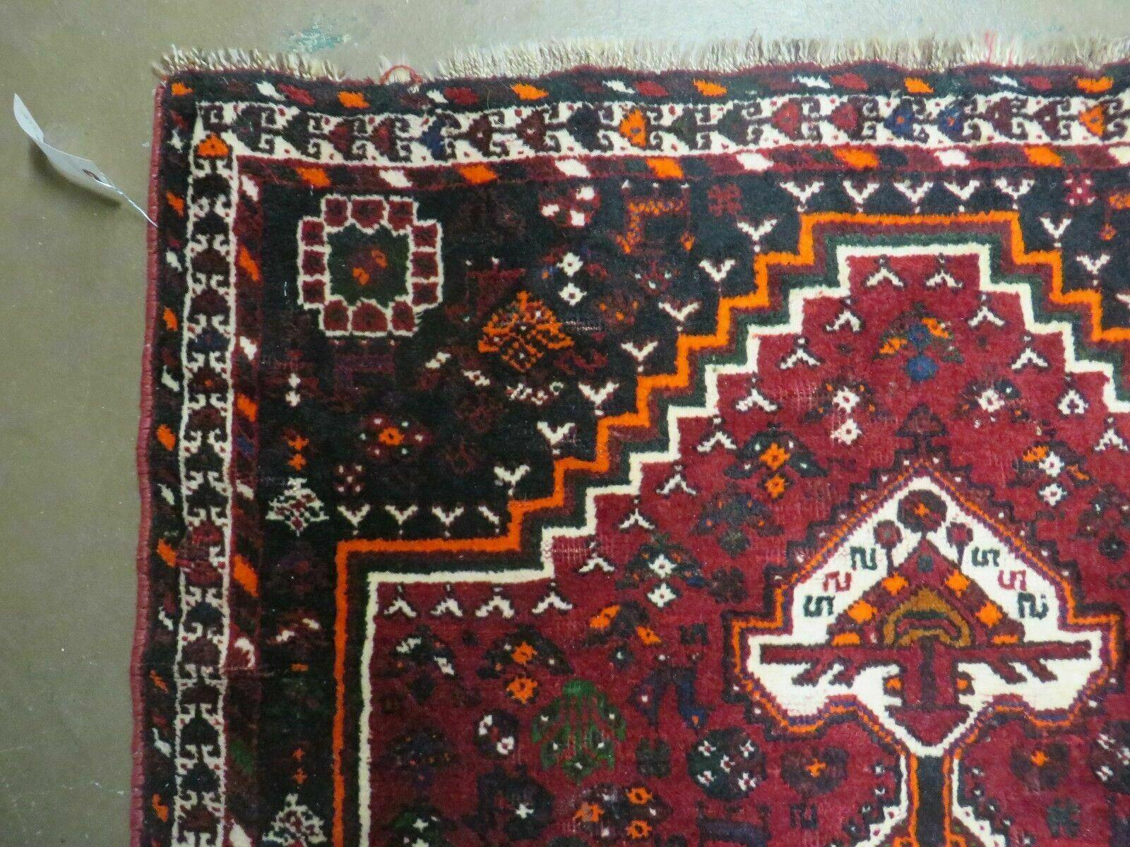 4' X 6' Antique Handmade Turkish Wool Veg Dyes Rug Organic Red Nice M10 - Jewel Rugs