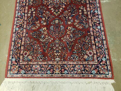 2' 10" X 5' American Made Karastan Red Sarouk Pattern # 785 Wool Rug Nice - Jewel Rugs