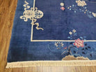 9' X 12' Vintage Hand Made Art Deco Nichols Peking Chinese Rug Carpet Blue Nice - Jewel Rugs