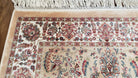 New Turkish Silk Carpet Small, 3x5, 2.5x5, Tan, Ivory, Cream, Bamboo Silk, Traditional Pattern, Accent Rug, 2' 8" x 4' 11" - Jewel Rugs