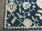 9' X 12' Safavieh Abstract Modern Hand Tufted Wool Rug Floral Flower Nice Navy - Jewel Rugs