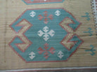 8' X 10' Vintage India Oriental Geometric Handmade Flat Weave Wool Rug Nice - Jewel Rugs