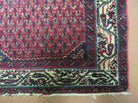 2.5' X 4' Vintage Handmade Indian Amritsar Wool Rug Paisley Design Red - Jewel Rugs