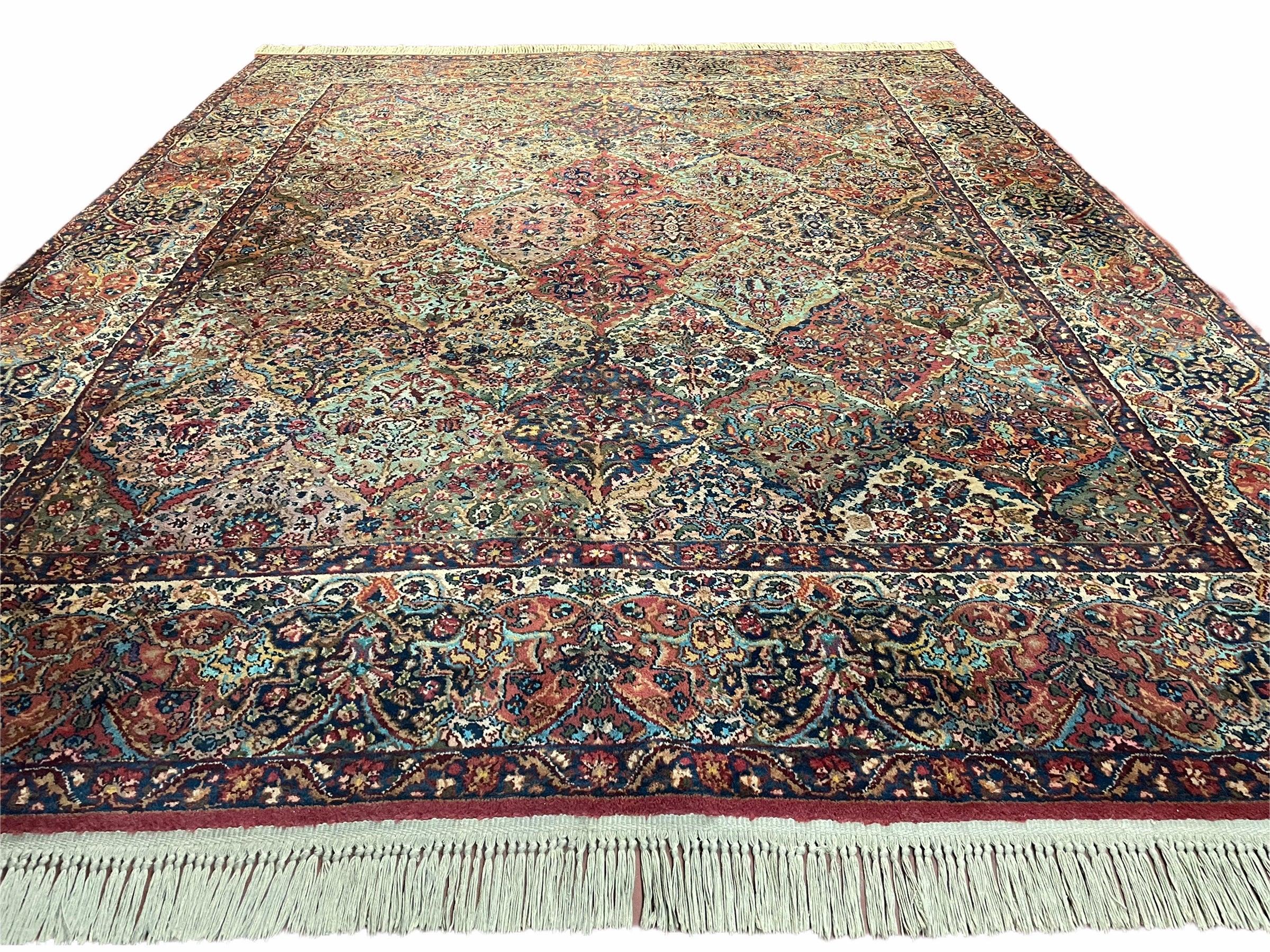 8' 8" X 10' 6" Karastan Multicolor Panel Kirman # 717 Wool Rug American Beauty - Jewel Rugs