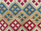 3x5 Kilim Rug Multicolor Tribal Kilim Rug 3 x 5 Tan Light Blue Red Beige New Turkish Anatolian Wool Kilim Flatweave Rug - Jewel Rugs