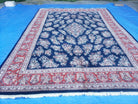 10' X 13' Vintage Handmade Wool Rug Blue Red Organic Nice Oriental Carpet - Jewel Rugs