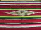 6' 7" X 8' Antique Handwoven Mexican Saltillo Blanket Rug Serape Wall Hanging - Jewel Rugs