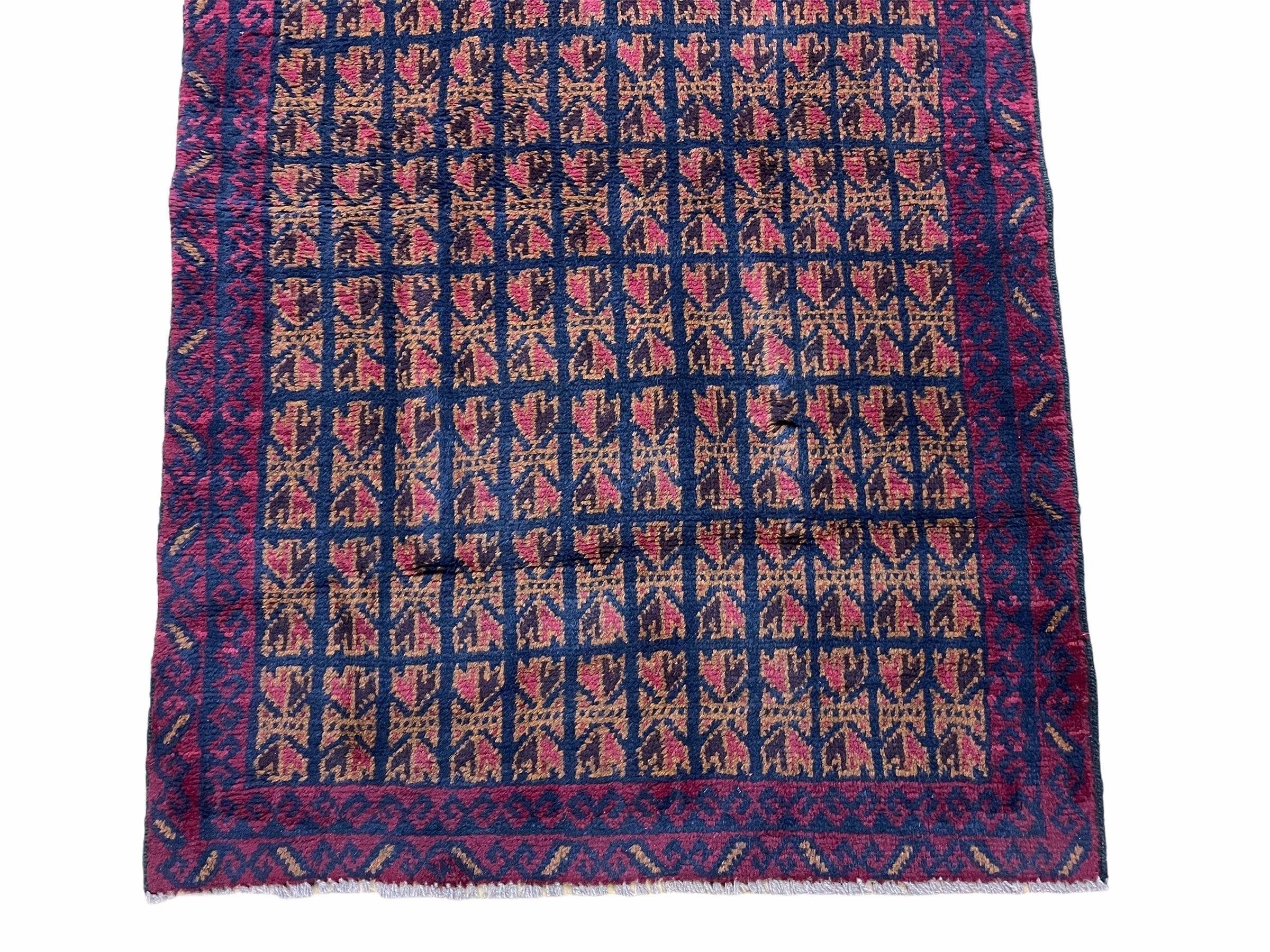 2'10" X 4'6" Vintage Handmade Tribal Wool Rug Balouchi Rug Afghan Rug Brown Nice - Jewel Rugs