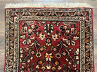 Small Persian Sarouk Rug 2x4 ft, Allover Floral Pattern, Red Black Cream, Hand Knotted Wool Traditional Oriental Carpet, Antique Persian Rug 2 x 4 - Jewel Rugs