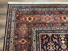 Karastan Rug 8.3 x 11.7 Williamsburg Collection Carters Grove #554, Midnight Blue Red Karastan Carpet, Room Sized Wool Oriental Rug, Allover - Jewel Rugs