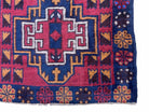 3 X 4.3 Vintage Handmade Tribal Wool Rug Balouch Rug Afghan Rug Red Blue Nice - Jewel Rugs