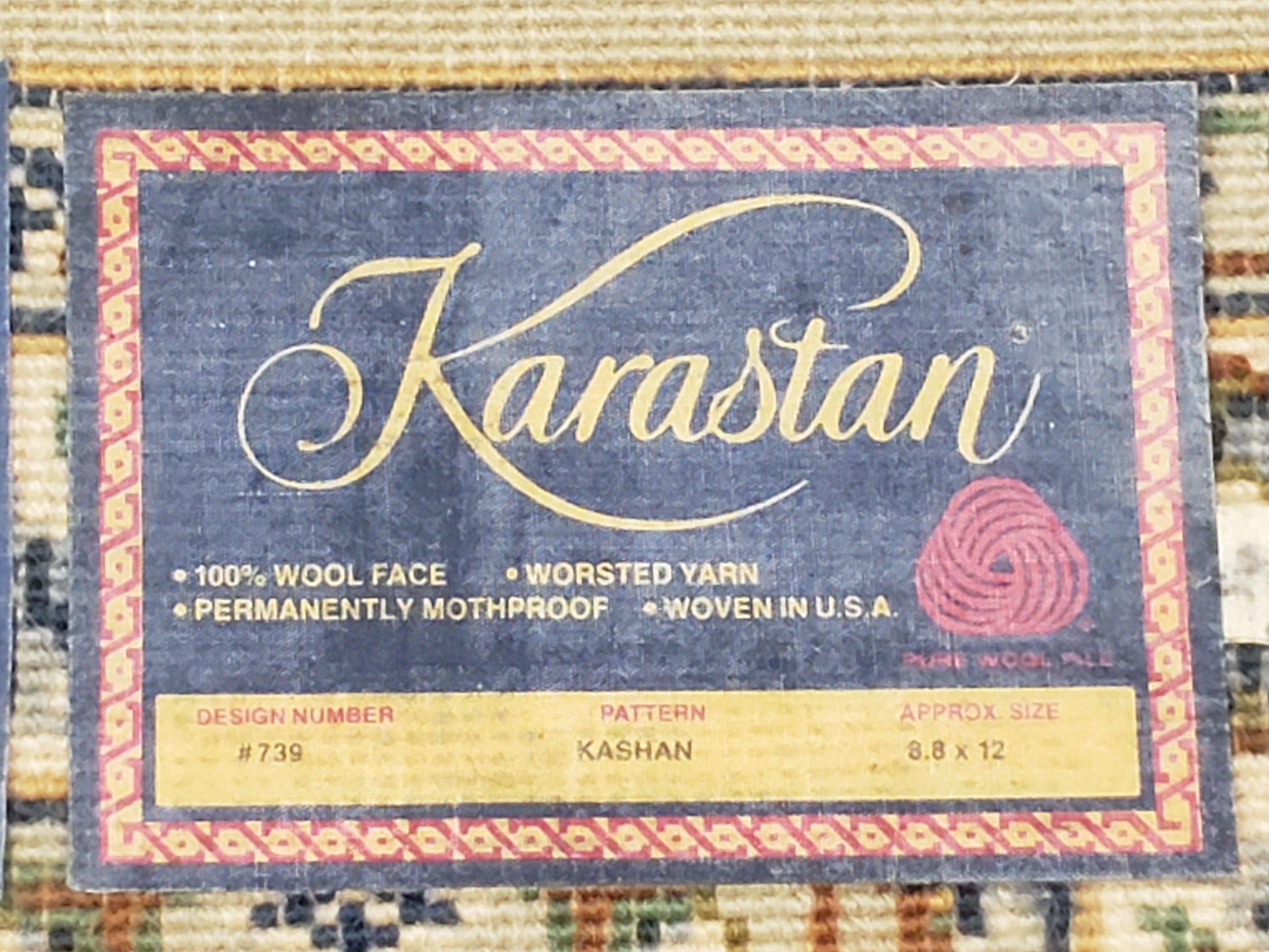 Vintage Karastan Kashann #739, Karastan Rug 8.8 x 12, Original 700 Series Karastan Collection, Discontinued Karastan Wool Living Room Rug - Jewel Rugs