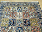 5' X 7' Persian Qum Handmade Carpet - Four Season Kheshti Garden Panel Design - Wool & Silk Rug - Jewel Rugs