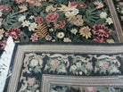 6' X 9' Handmade William Morris Arts & Crafts Chinese Wool Rug Carpet Black #837 - Jewel Rugs