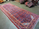 3' 6" X 10' 4" Antique Handmade India Floral Oriental Wool Runner Rug # 128 - Jewel Rugs