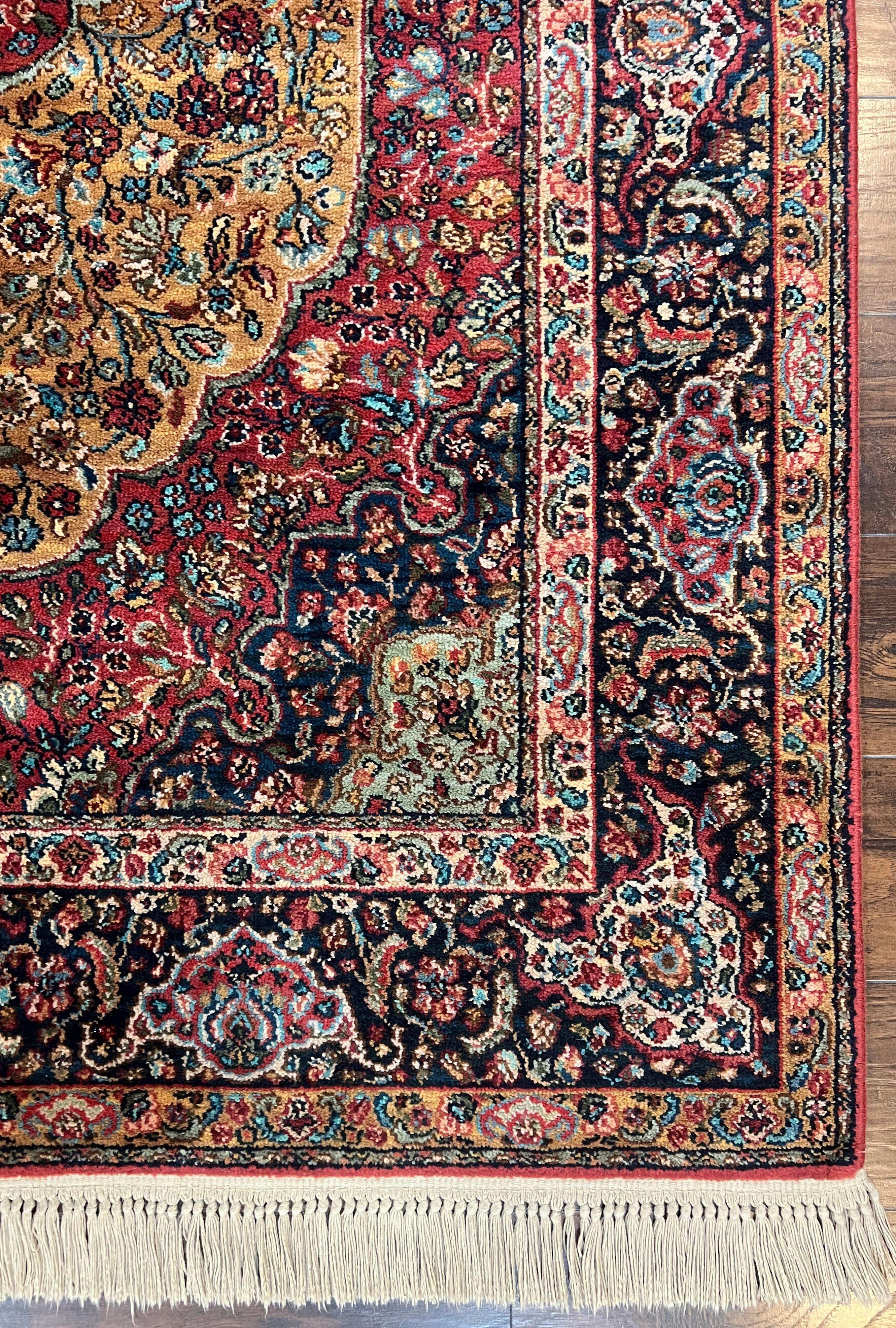 Karastan Rug 5.9 x 9 Medallion Kirman #700/718, Original Karastan Collection 700 Series, Discontinued Wool Karastan Carpet Vintage 6x9 Rug - Jewel Rugs