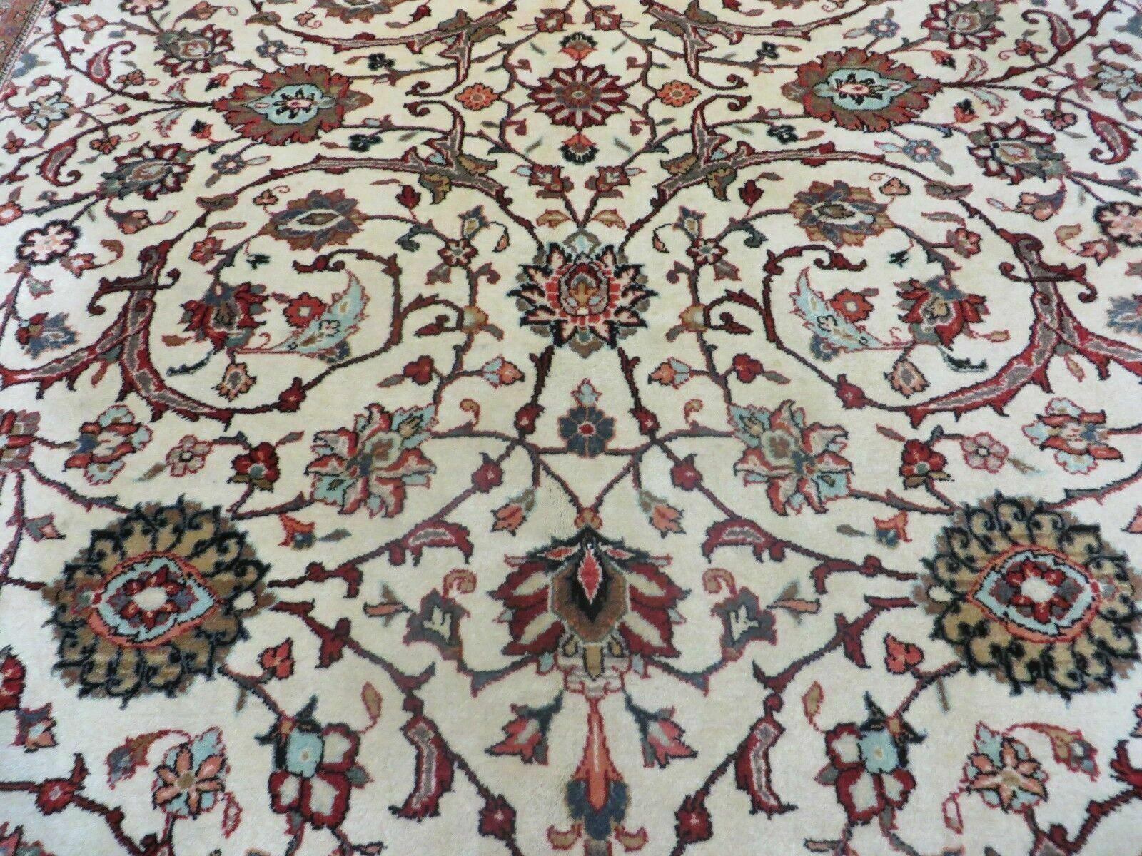 7' X 10' Vintage Handmade India Floral Oriental Wool Rug Hand knotted Carpet - Jewel Rugs