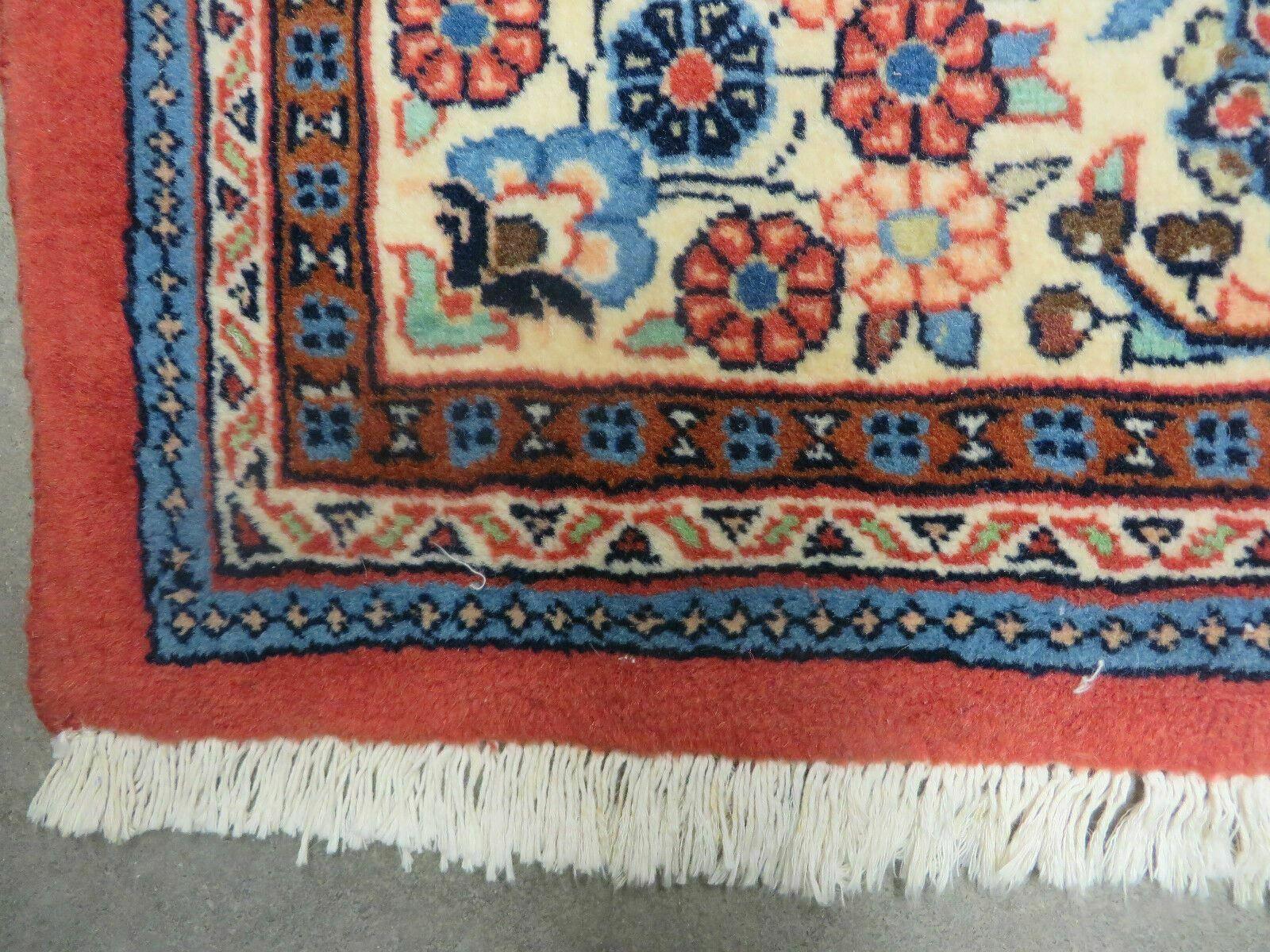 5' X 8' Handmade Fine India Oriental Wool Rug Red Organic Colors Floral Nice - Jewel Rugs