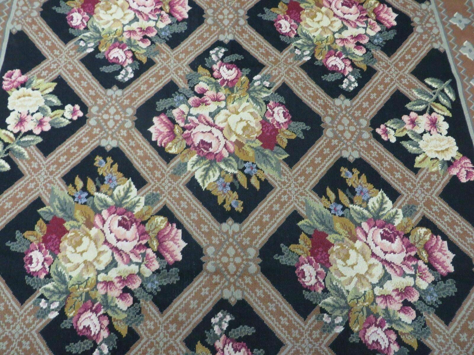 5' X 7' Handmade French Garden Aubusson Savonnerie Design Needlepoint Rug Traditional Classical Home Décor - Jewel Rugs