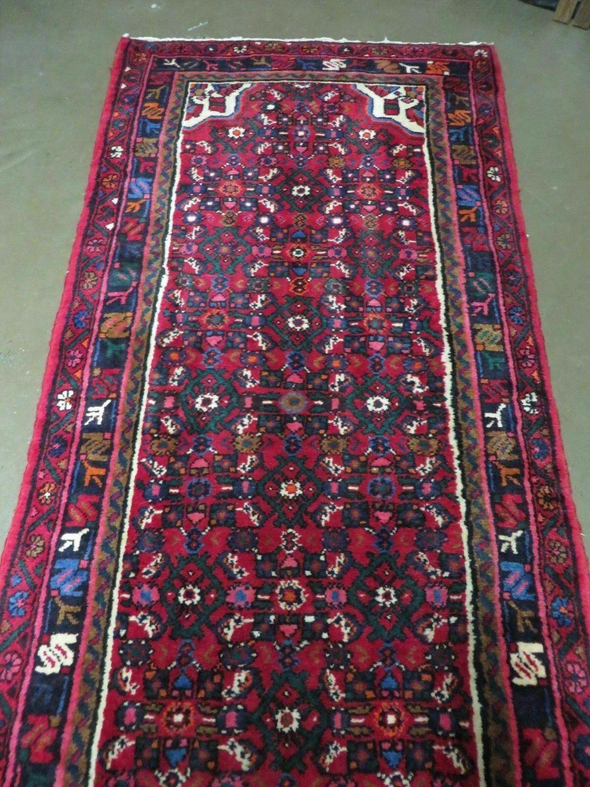 2' 11" X 19'5" Vintage Handmade Turkish Wool Runner Rug Red Nice - Jewel Rugs