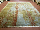 8' X 10' Modern Handmade Tibetan Nepal Wool Rug Decorative Rug Gold Wow - Jewel Rugs