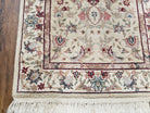 2x3 Handmade Floral Chinese Wool Rug Veg Dyes Organic Beige - Jewel Rugs