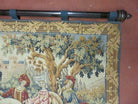 37" X 47" Medieval Royal Hunt Tapestry Marc Waymel Franklin Mint 1984 With Rod - Jewel Rugs