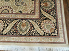 9' X 12' Vintage Handmade Chinese Oriental Wool Beige Rug - Jewel Rugs