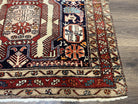 Unique Persian Tribal Runner Rug 4x10, Northwestern Persian Ardabil Runner, Birds Peacock Pictorials, Wool Antique Runner, Hand Knotted, Midnight Blue and Red - Jewel Rugs