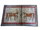 4 X 6 Handmade Rug Zagros New Vintage Quality Wool Rug Horses Silver Brown Nice - Jewel Rugs